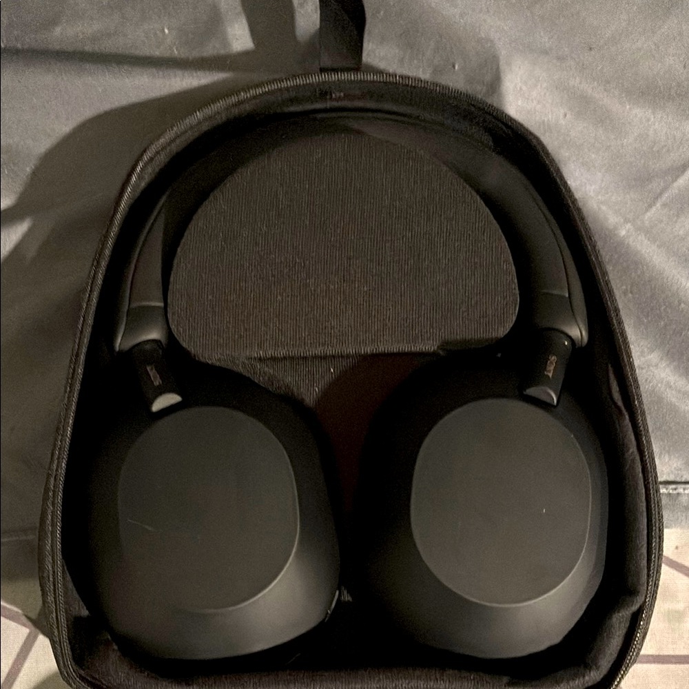 Sony Black Over-Ear Headphones with Case
